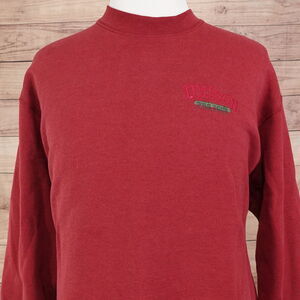 VINTAGE WILSON PRO 5000 RED USA MADE 90s 80s WARM CREW NECK SWEATSHIRT SZ XL